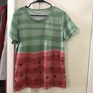 Beautiful watermelon/mushroom size xl t-shirt.
